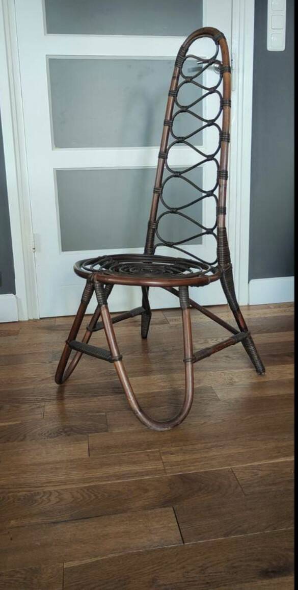 Mid century bamboo chair dirk van sliedrecht