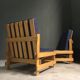 Rare pair of niko kralj 'dota' system lounge chairs, 1970's