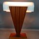 Table lamp in wood and plexiglass vintage 70/80s