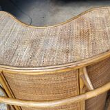 Vintage bamboo and rattan bar