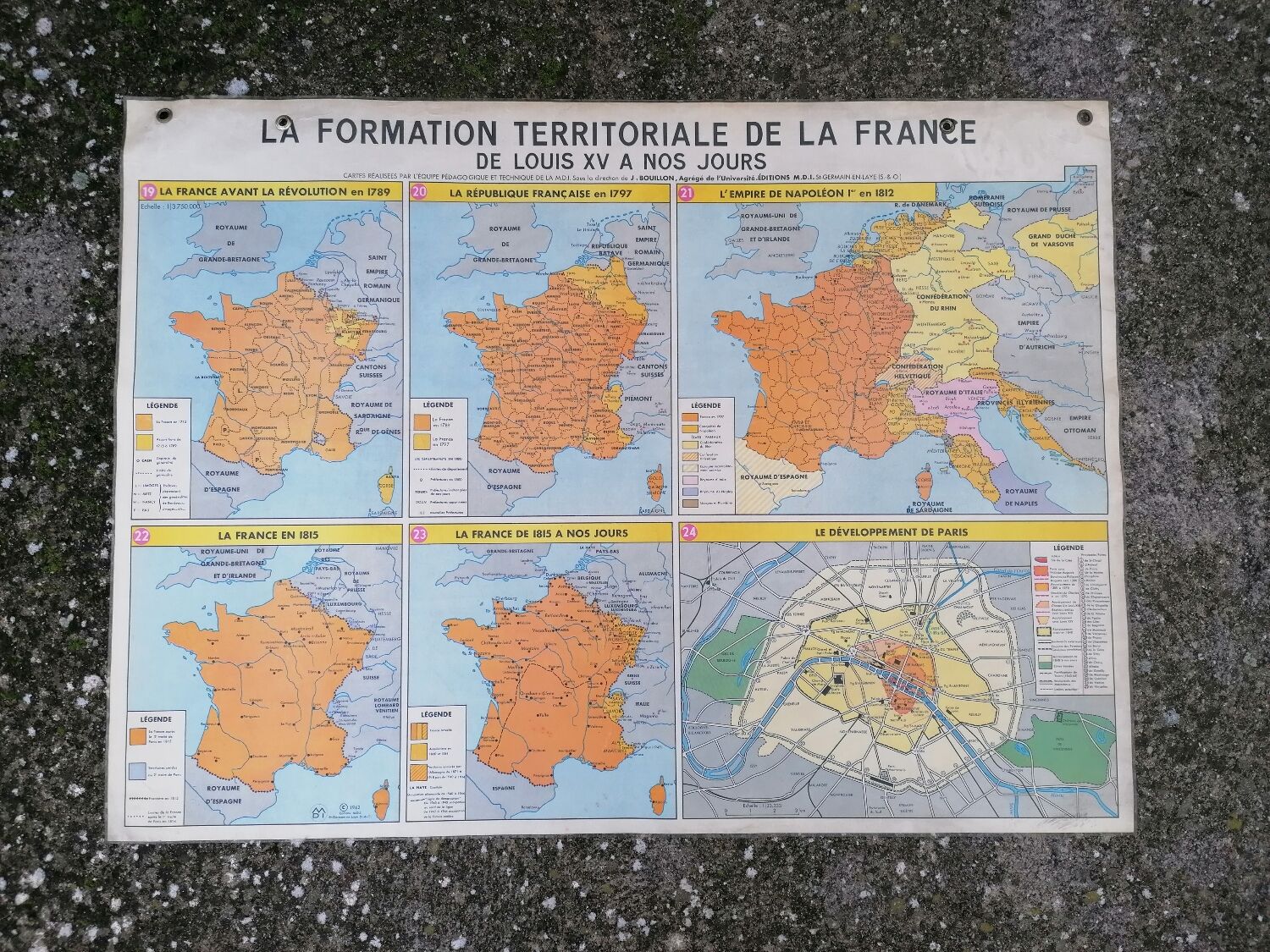 Former MDI school map / Territorial formation of the France