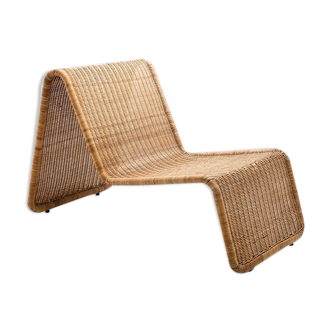 Fauteuil P3 en Rotin par Tito Agnoli pour Pierantonio Bonacina 1960s