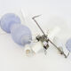 2-light white spotted glass paste mushroom lamp, Art Deco style. Year 60