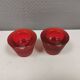 Reversible glass candlesticks with a conical shape for tealights or candles