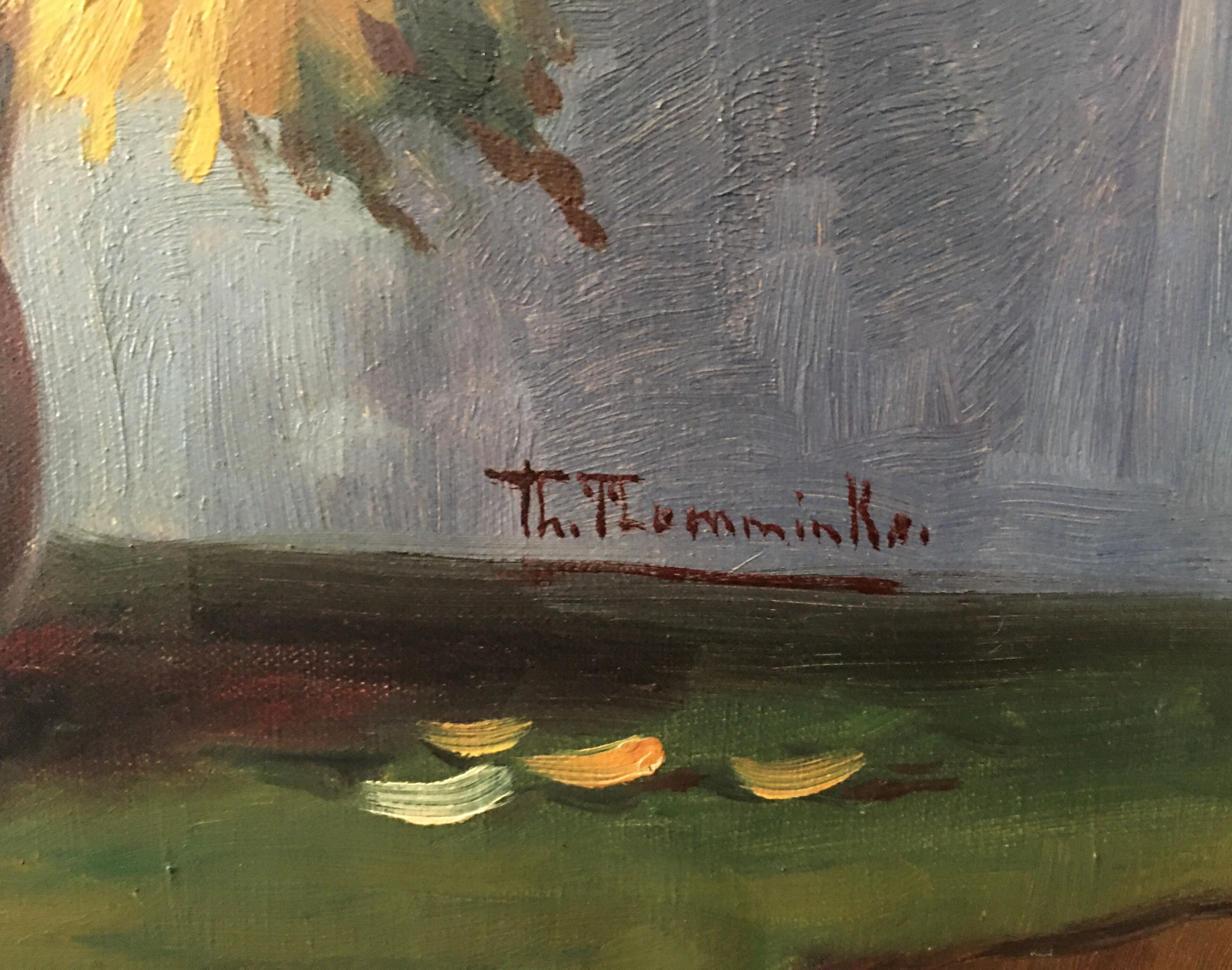 Table oil on canvas flowers