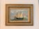 Old Oil Painting Marine Boat Signed Odile C Frigate