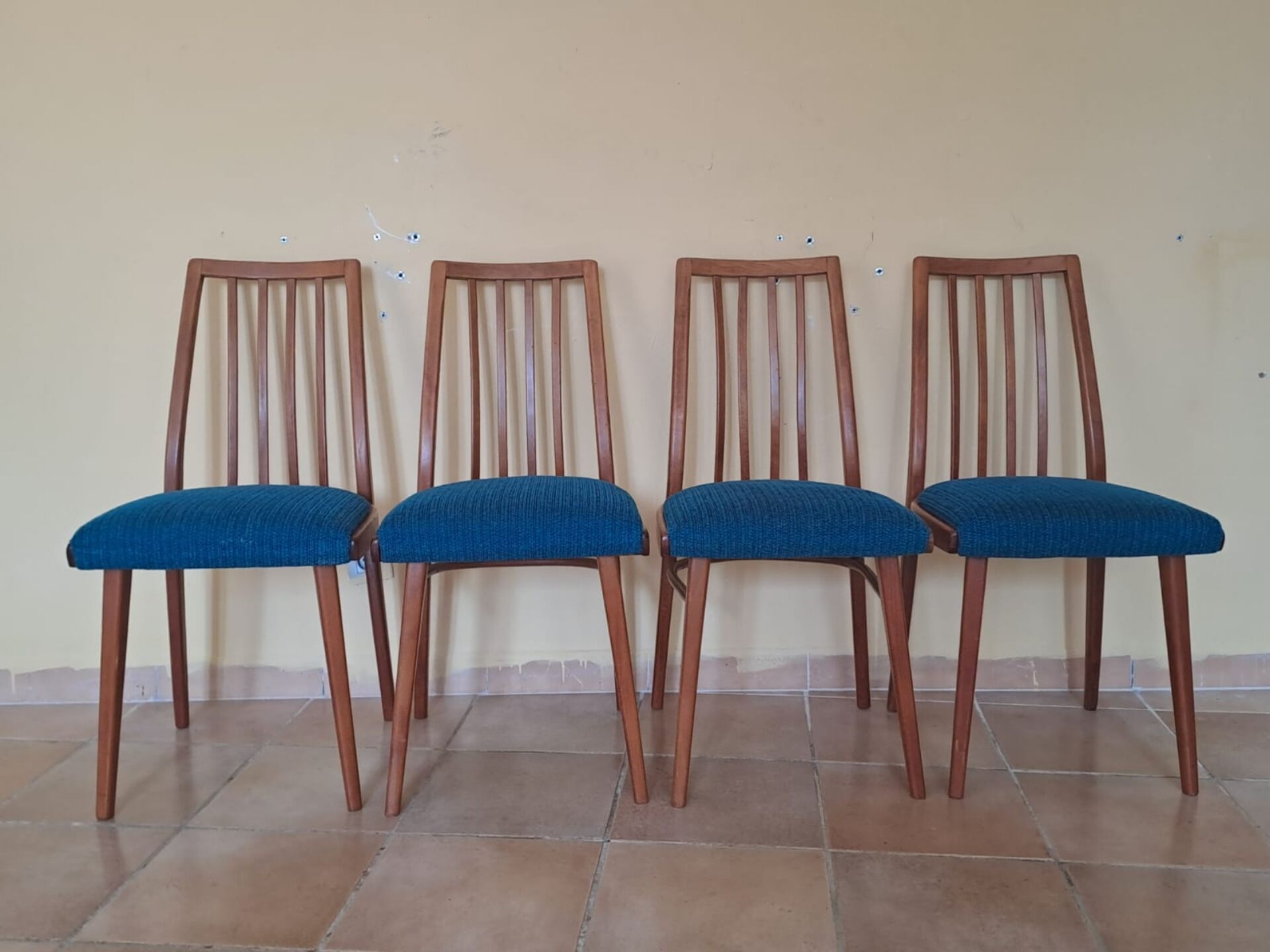 Set of 4 Antonin Šuman chairs by Interier Praha, Czechoslovakia 19