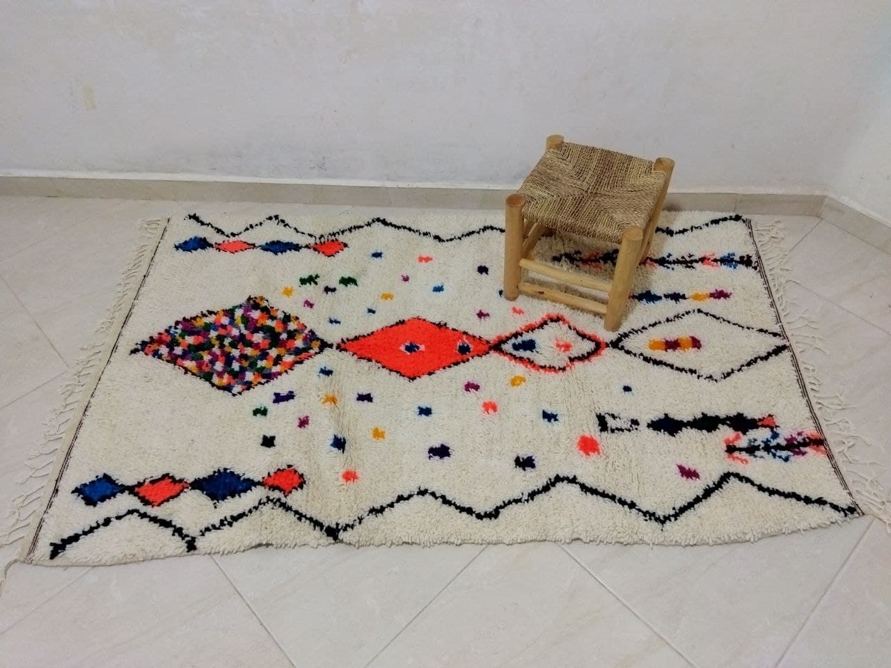 Colorful berber carpet 170 x 100 cm