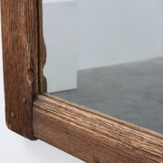 Antique oak rustic wall mirror, France ca. 1820