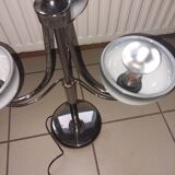 Vintage chromed metal table lamp used