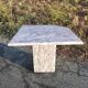 Sculptural coffee table in grey and pink marble – Vintage 1970s/1980s
