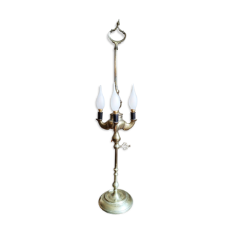 Large Italian-style gold metal lamp H73cm