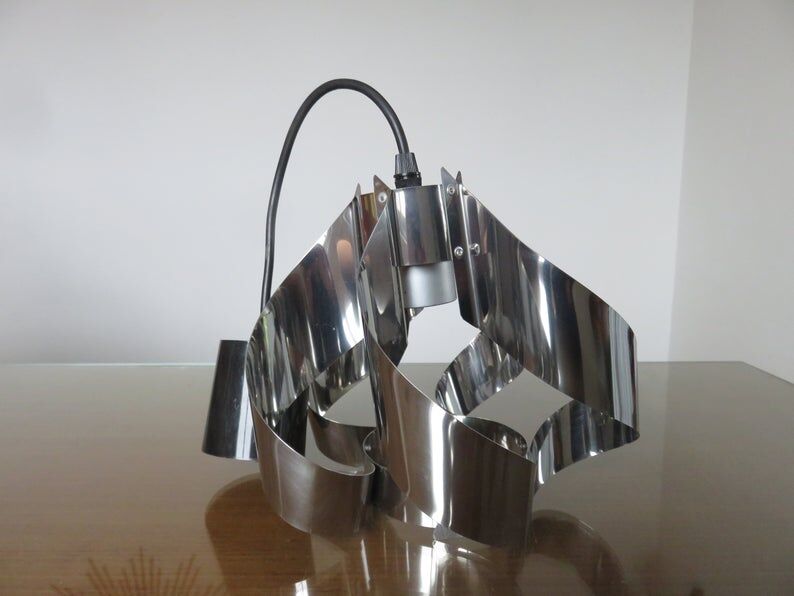 70s chrome metal hanging