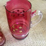 Set of 3 glasses and 1 pitcher
