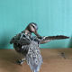 Canard en terre cuite polychrome