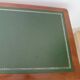 Minister's desk in Louis Philippe style – 2 drawers – cherry wood – green writing pad