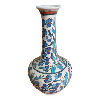 Soliflore vase painted decor Iznik Türkiye
