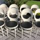 Chaise baumann mouette blanche skaï noir