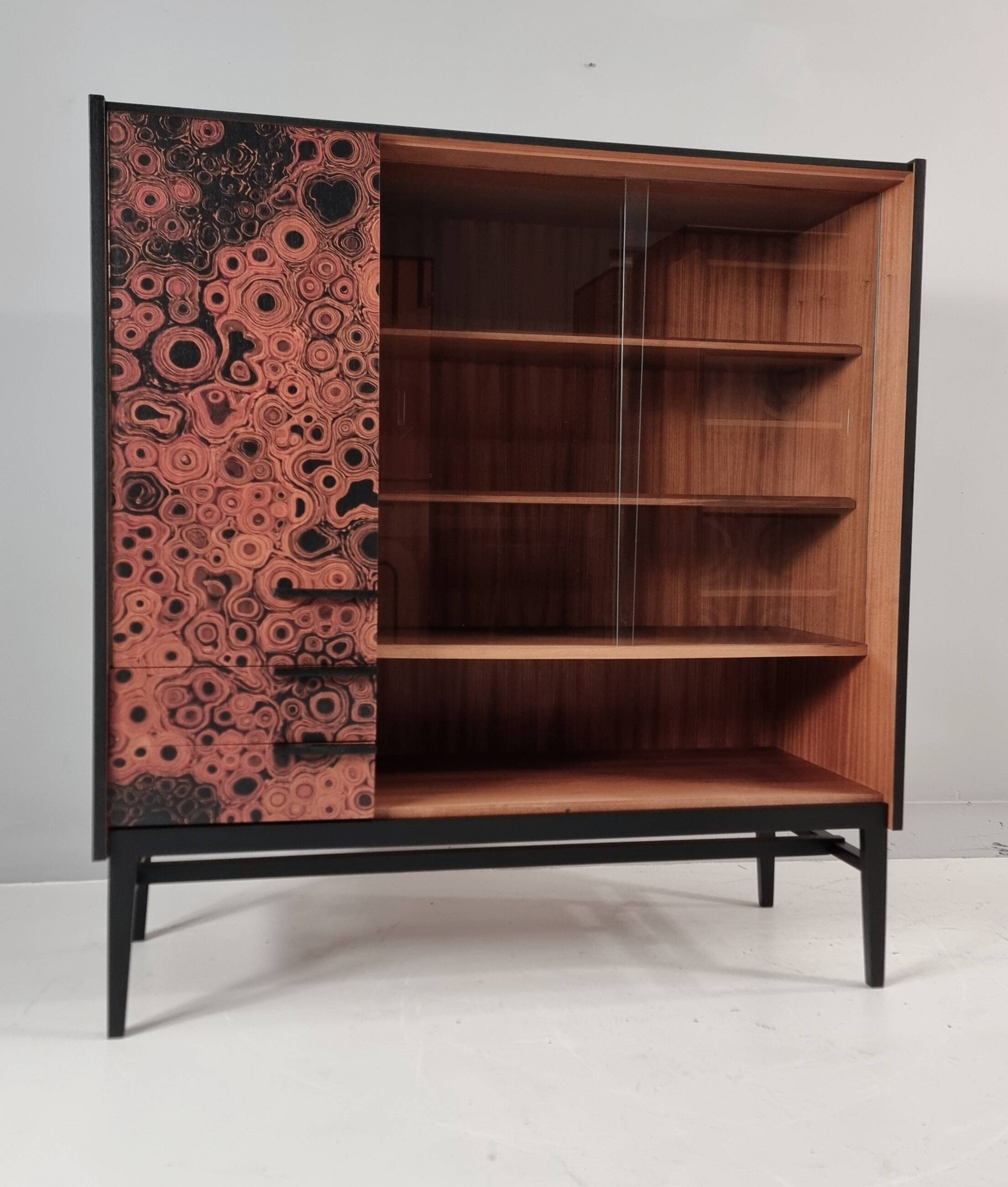 Vintage Brown Display Cabinet, 1970s