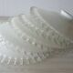 Set of 5 vintage pendants in serrated opaline 40s-50s / art deco / France