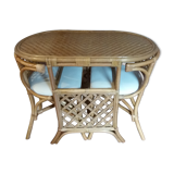 Table and chairs rattan