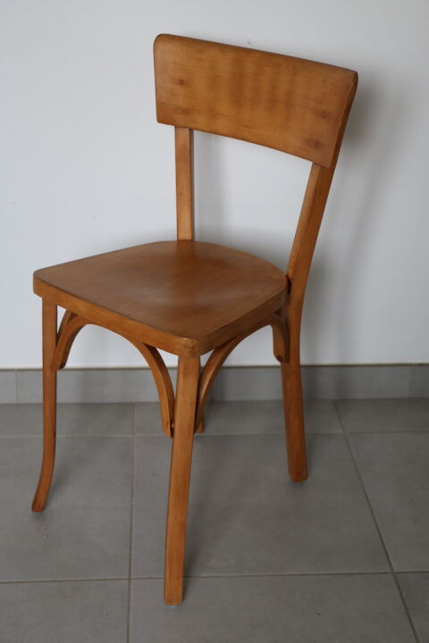 2 Baumann chairs back wide light beech