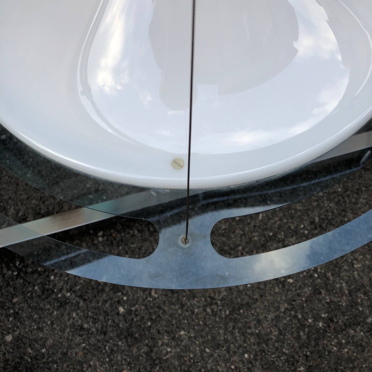 Vintage 70's style plastic pendant light