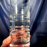 Set of 4 orangeade glasses water fruit juice in twisted crystal