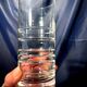 Set of 4 orangeade glasses water fruit juice in twisted crystal