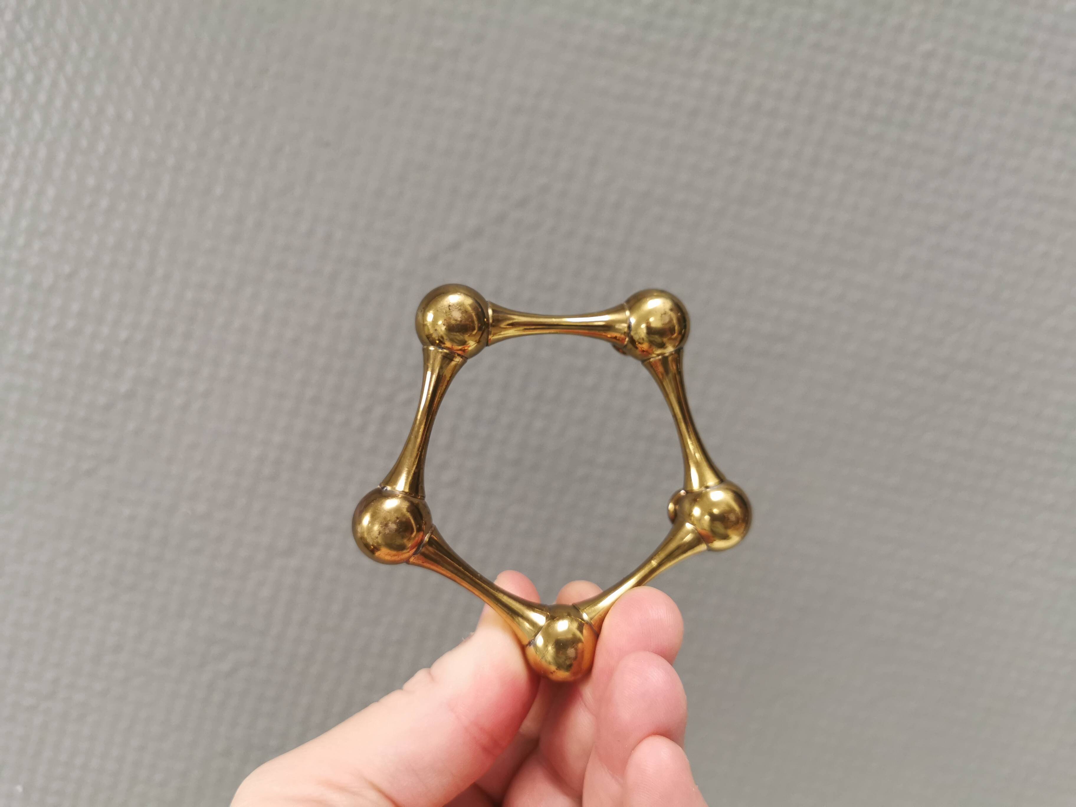 Solid brass candlestick designed by Jens Harald Quistgaard (JHQ) 1960s