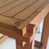 Solid wood side table - 70s