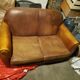 2-seater havana leather bench dimensions (in m): 1.30x0.75x0.75