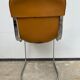 Lot 4 Italian chairs, Cidue camel leather and chrome 1970