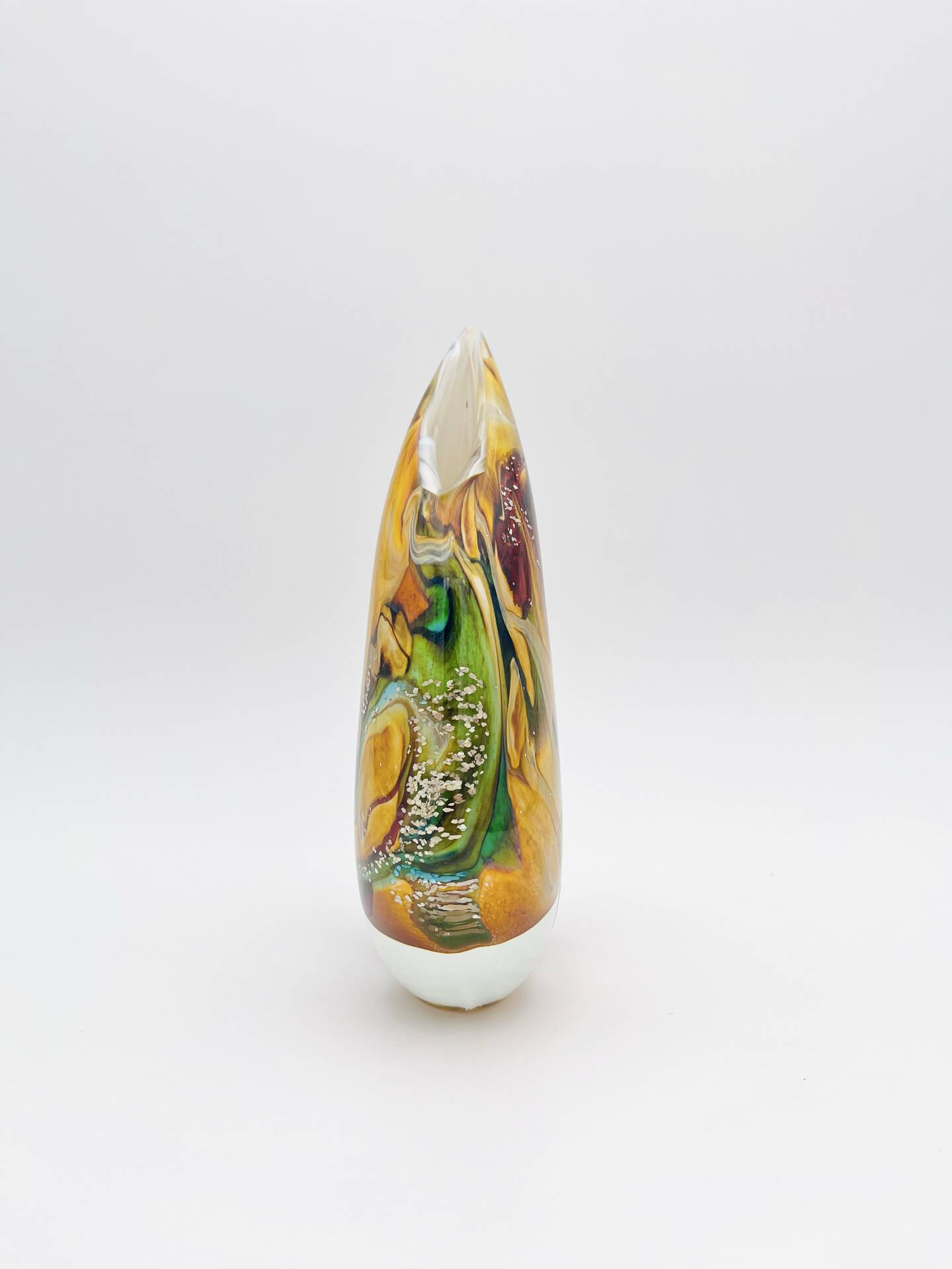 Vase sculpture Murano Gioia Michele Onesto Oball or 24k Sommerso 20cm