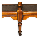 Theodore Alexander bookshelf shelf, solid wood, embossed leather.