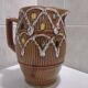 Pitcher "barrel" glazed terracotta
