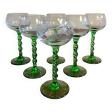 Alsace Bas-Rhin wine glass with turned and chiseled glass base