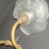 Vintage glass flower wall lamps