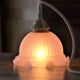 Walklight in curved glass – pink colors -