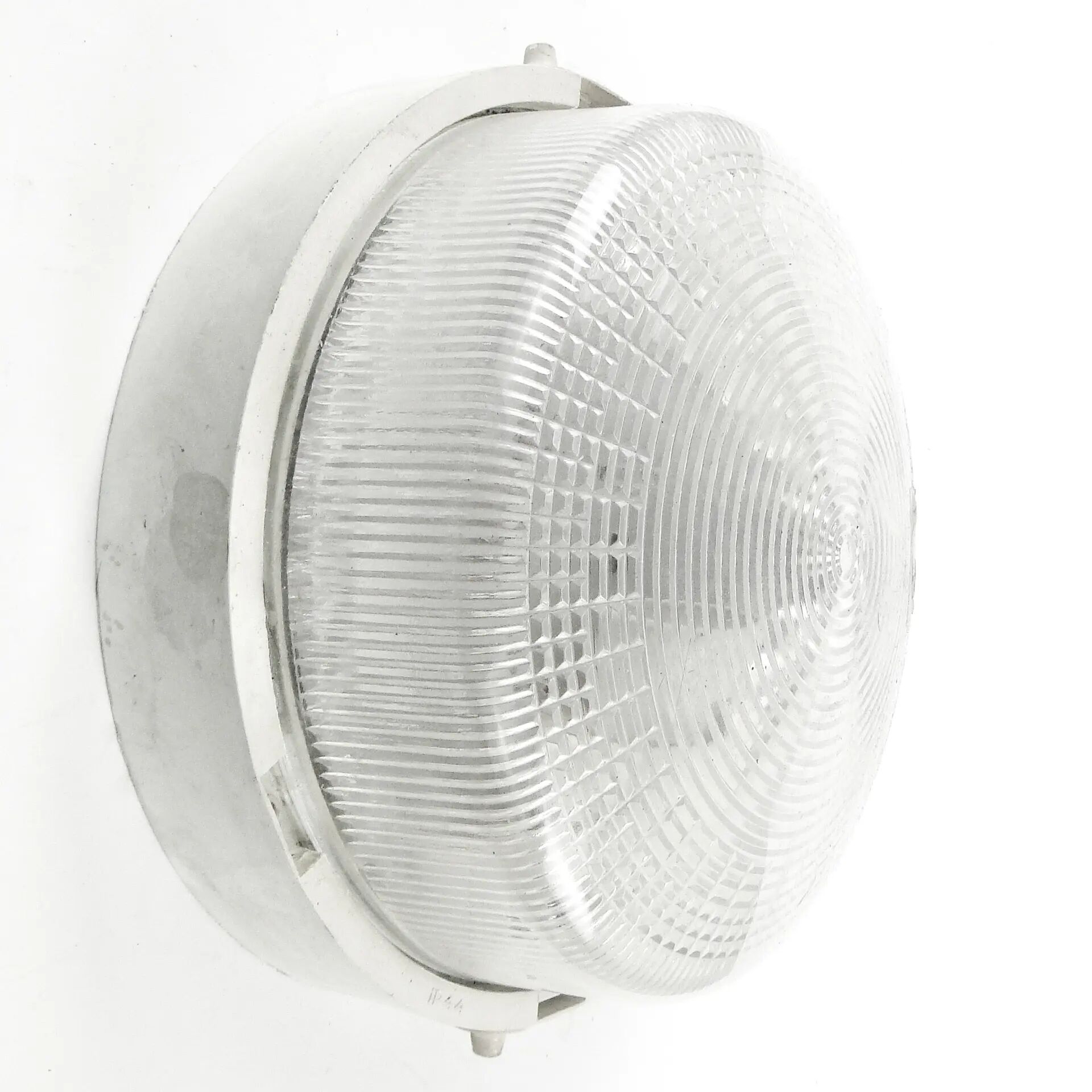 Industrial ceiling lamp, plastic metal, Poland, 1970s