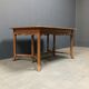 Dutch oak kitchen table in art deco style from the 1930s