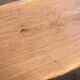 Raw wood and steel coffee table