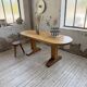 Brutalist pine oval table