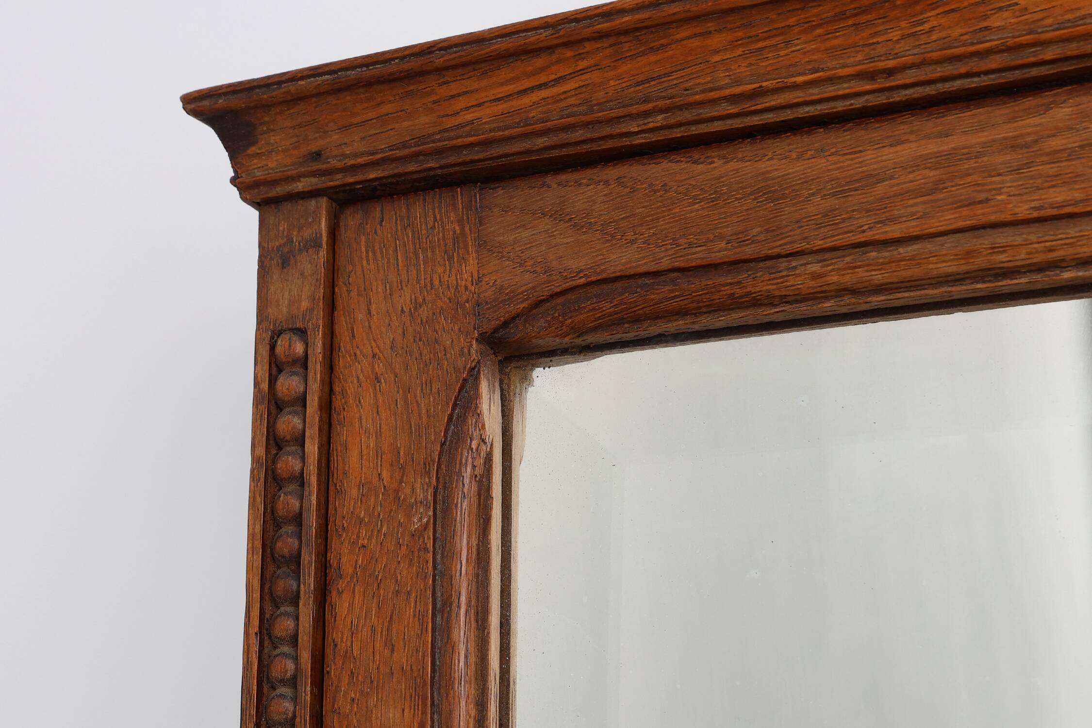 Art Deco Wooden Shaving Cabinet with Mirror, France 1930s