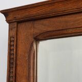 Art Deco Wooden Shaving Cabinet with Mirror, France 1930s