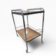 Vintage chrome bar cart/rolling table/tea trolley