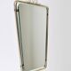 Wall mirror in brass wire with modernist loops from the mid-century, Italy, 1950s.