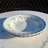 Charming old-fashioned soup plate with floral patterns
