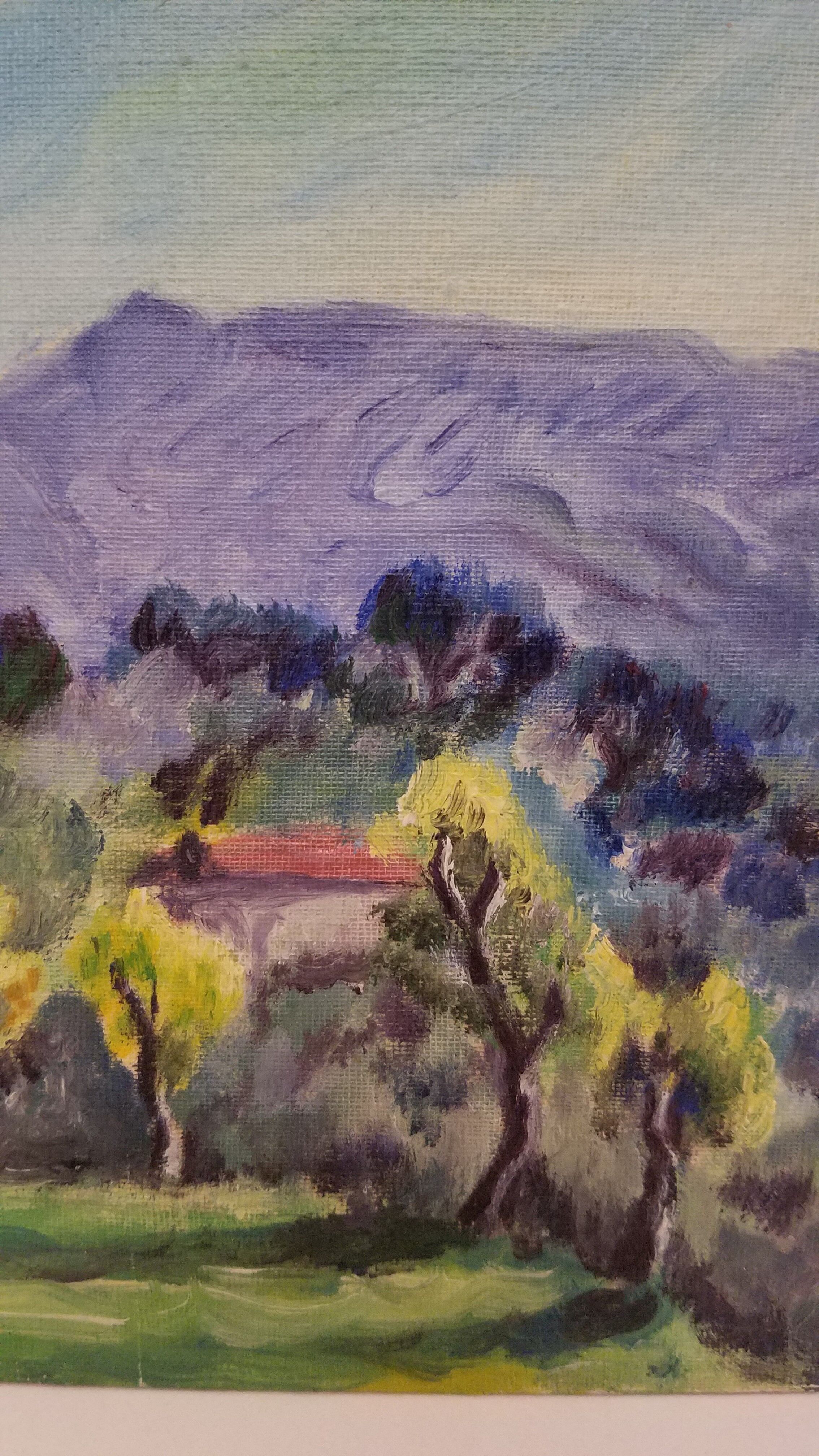 Old oil on wooden panel