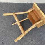 Rattan bedside and bamboo